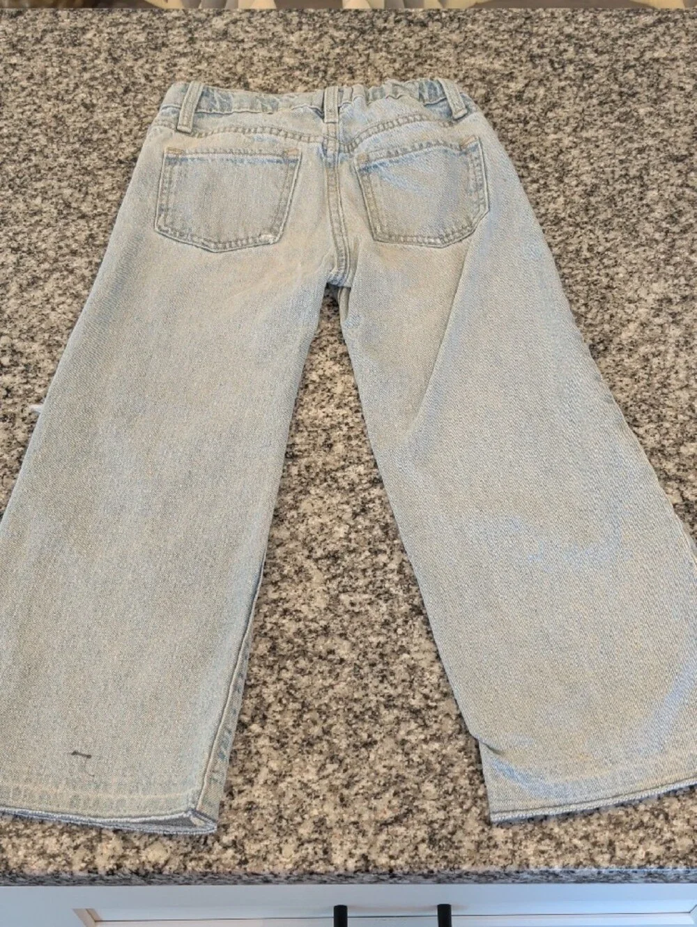 Old Navy Light Blue Distressed Wide-Leg Kids Jeans